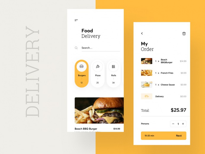Food Delivery App designed by Cuberto