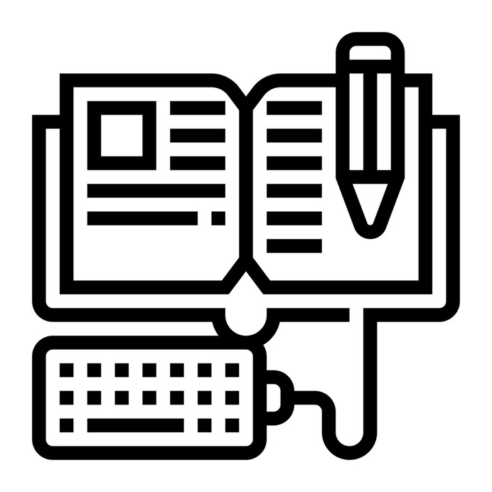 See more icon inspiration related to ebook, book, online learning, learning, education, reading, pencil, online and keyboard on Flaticon.
