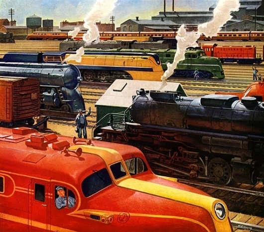 Plan59 :: Vintage Ads :: Classic Trains :: American Locomotive Co., 1945 #railroad