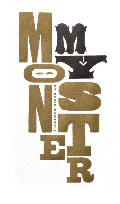 Kevin Cantrell Design / My Monster Book #letterpress #book #wood #illustration #identity #type #typography