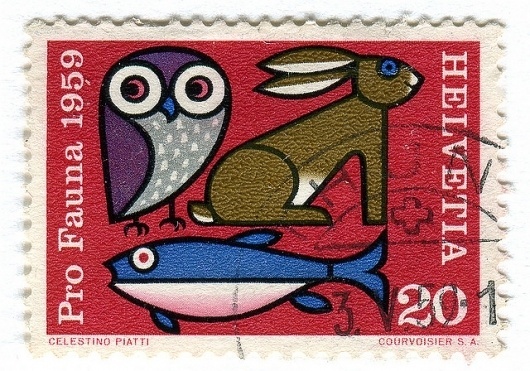 Gorgeous Vintage Swiss Stamps from the 1940s-1970s | Brain Pickings #stamps #swiss #vintage