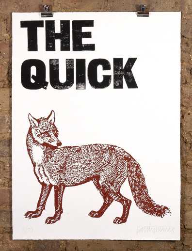 patrick thomas • the quick brown fox • £145 #print #poster #illustration