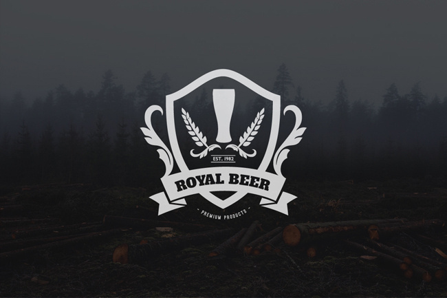 Royal Beer #logo #vintage #design #badge