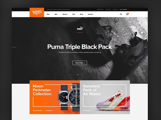 Shelflife : Sneaker Ecommerce PSD Template