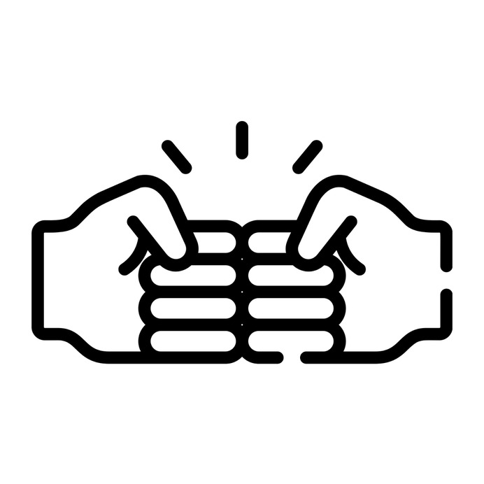 See more icon inspiration related to relationship, trust, friendship, hands and gestures, salutation, greeting and hands on Flaticon.