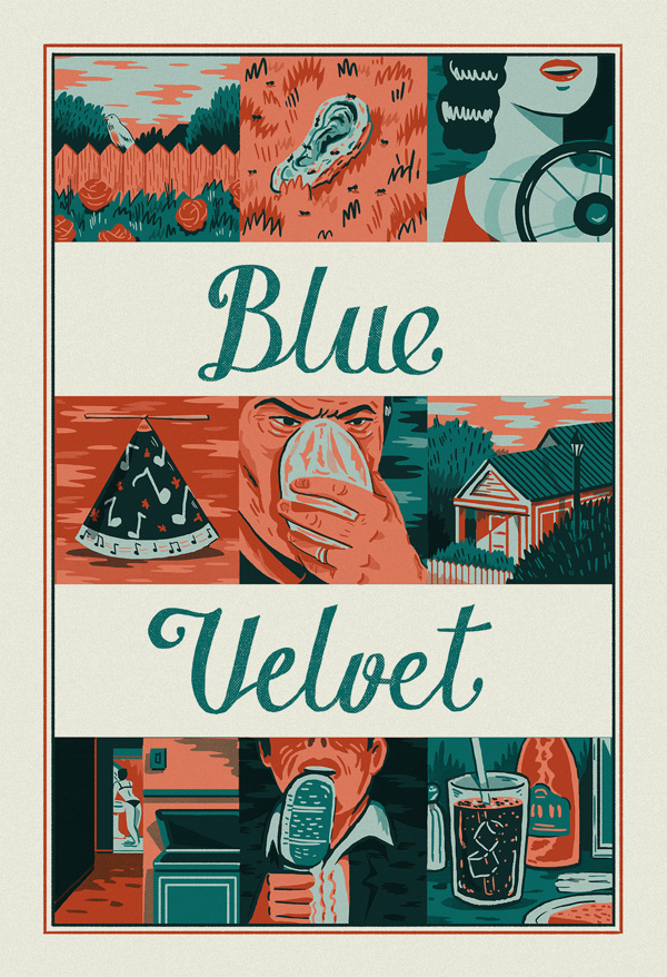 Blue Velvet on Behance #blue #illustration #velvet #poster