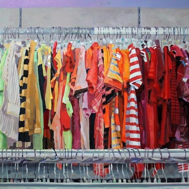 Happy Monday! Who else is having trouble picking what to wear? 😜👖👕👚👗👔 beautiful painting by @julie_crews_