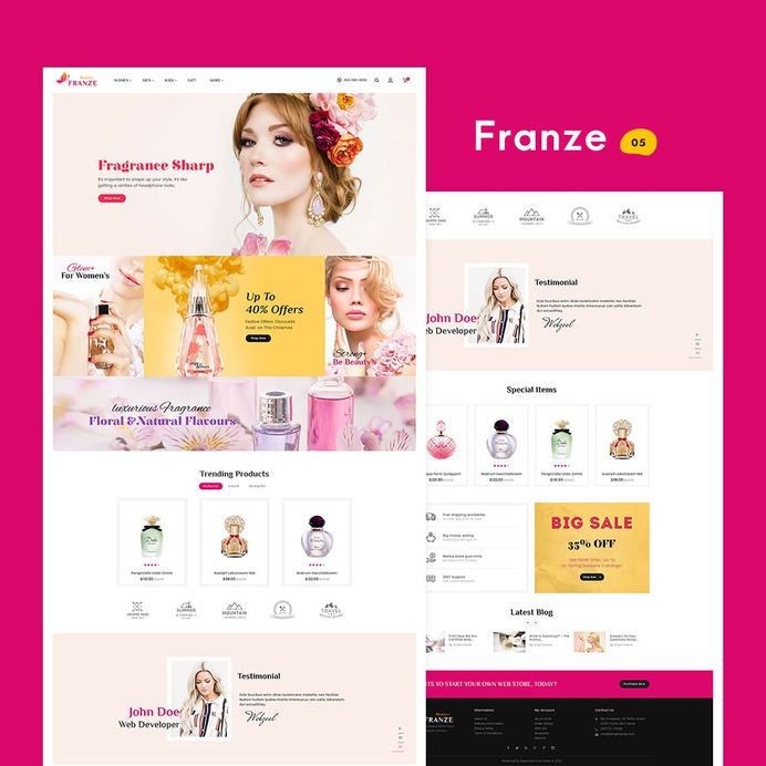 Franze - Woocommerce Muti-Purpose Responsive Theme | TemplateTrip