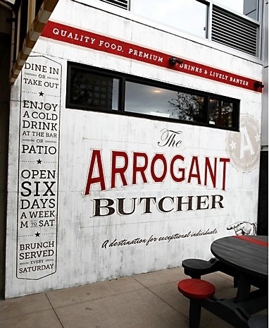 The Arrogant Butcher identity #butcher #type #wall #logo