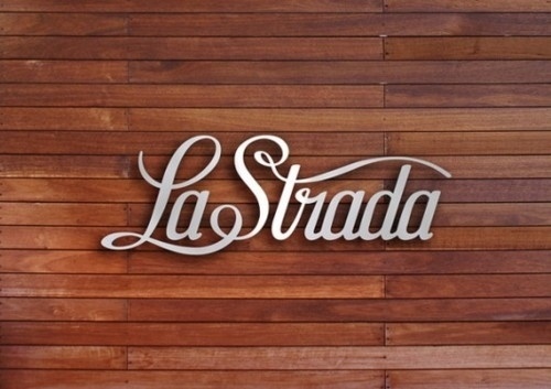 La Strada identity by Transformer Studio - Typeverything #type #script #wood #typography