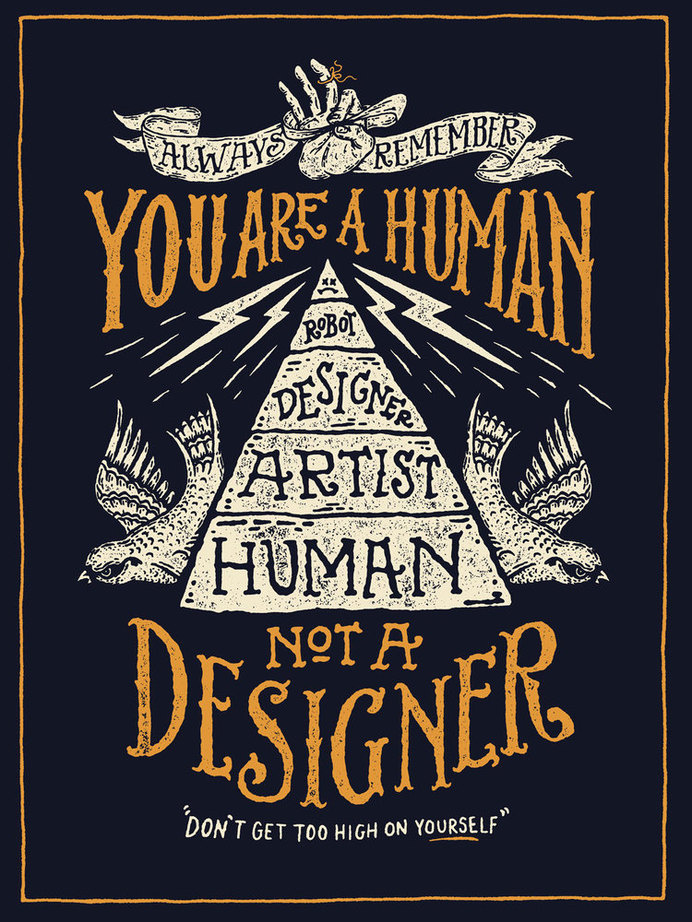 You're-A-Human-2-Poster-Original.jpg, NATHAN YODER #illustration #drawn #hand #typography
