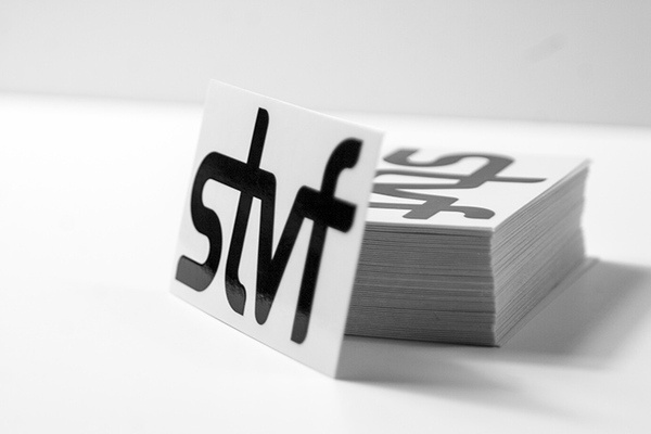 stvfdesign.com #white #business #card #photo #black #simple #minimal #and #sticker