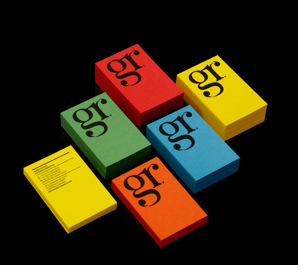 GR Communications Business cards #colourful #business #branding #pr #cards