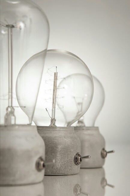 Concrete Light #glass #bulb #light #lightbulb