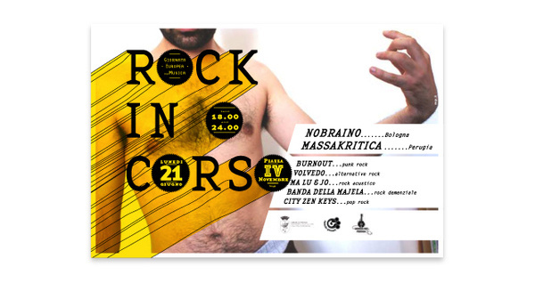 Journées Européennes de la Musique de Perugia | Phileman Agence de communication et de design Nantes / Lorient #live #public #nude #rock #design #graphic #advertising #photoshop #poster #street #music #show #concert