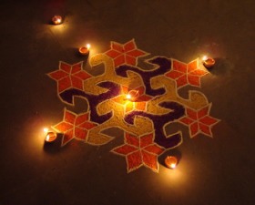 Unique design of rangoli