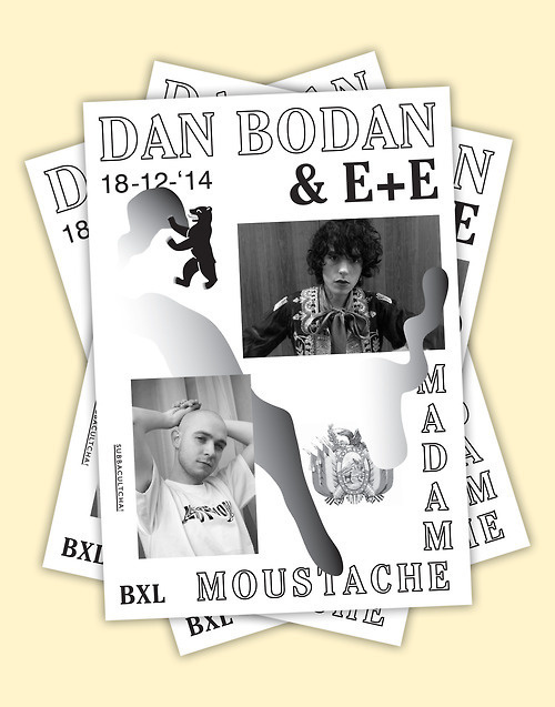 jonasderuytter: Made a poster for an upcoming show of Dan Bodan & E+EDuring my internship at subbacultcha! #print