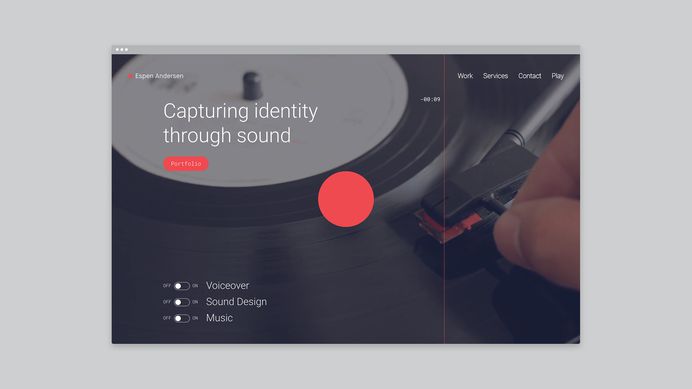 Espen Andersen Website & Audio Visualizer on Behance