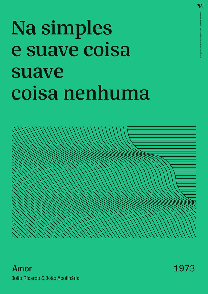 Tipoversos Identity - Mindsparkle Mag Lyrics are the visual and textual manifestation of a song and inspire Tipoversos, a series of 15 posters about brazilian music with lyrics that bring reflection, protest and a certain dose of hope. This beautiful project was designed by Johnny Brito. #logo #packaging #identity #branding #design #color #photography #graphic #design #gallery #blog #project #mindsparkle #mag #beautiful #portfolio #designer