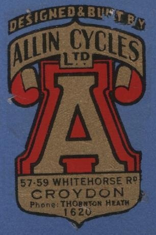 Allin Cycles Ltd #logo #vintage #bike