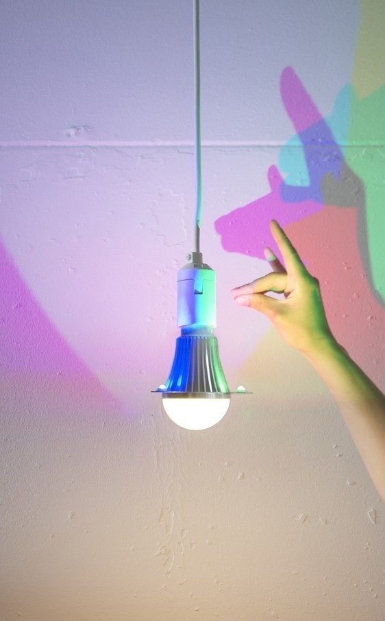 CMYK LED bulb by Dennis Parren #interior #lamp #bulb #design #pendant #cmyk #light #led