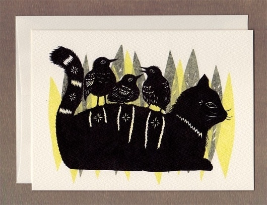 il_fullxfull.229298576.jpg 720×554 pixels #illustration #cats
