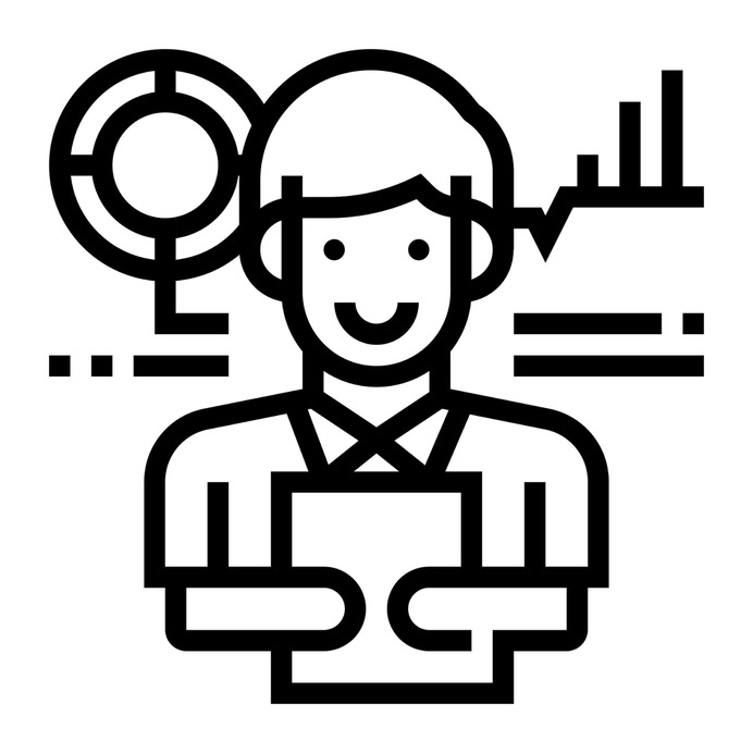 See more icon inspiration related to trend, report, man, person, boy, graphs, user, analysis, information, statistics, avatar and people on Flaticon.