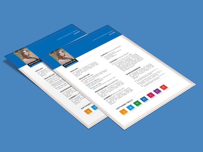 Agata Resume - Free Resume Template with Three Color Combination