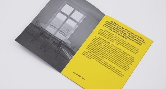 MARK Product | Print Design | A-Side #yellow #brochure