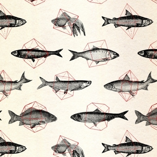 An Adventure of Inevitable Chance #illustration #fish #pattern