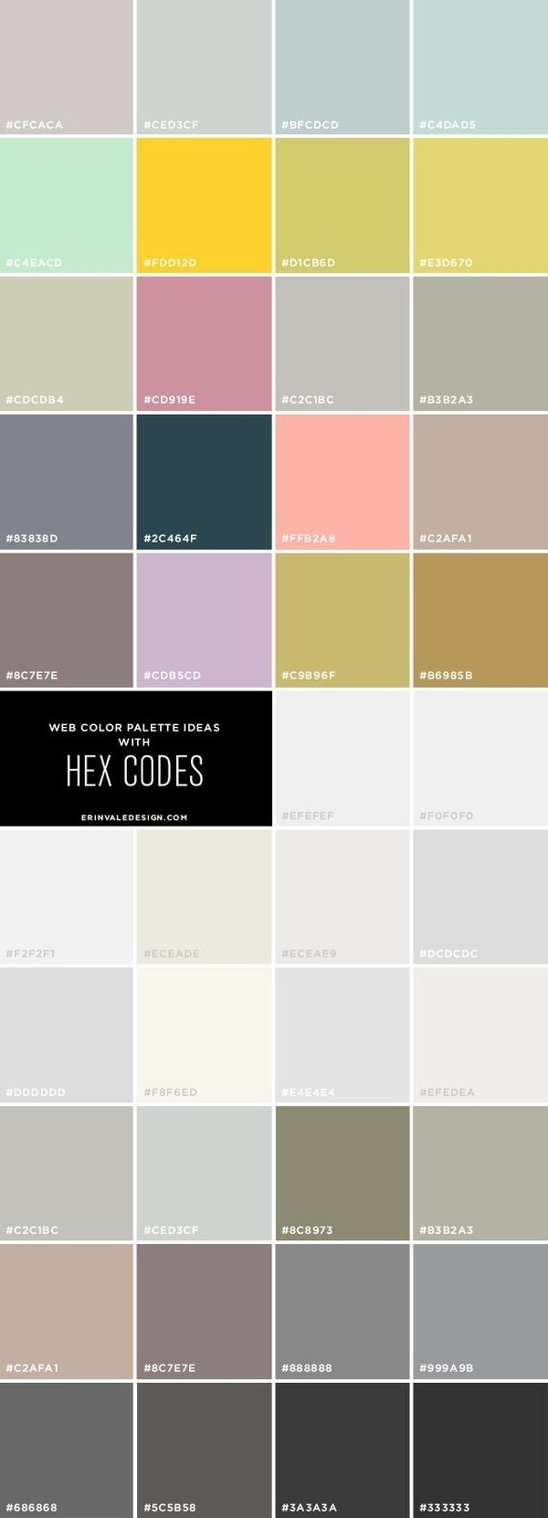 42 Web Color Palette Ideas + Hex codes | Vale Design #codes #color #palette #design #ideas #hex #vale #42 #web