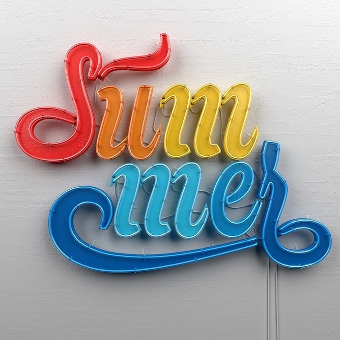 Summer by Muokkaa #inspiration #3d #typography
