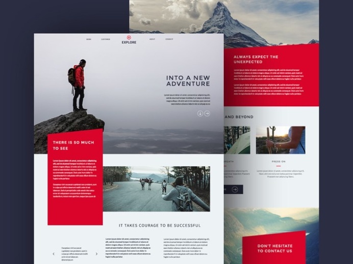 website design idea #332: Explore Travel PSD Website
