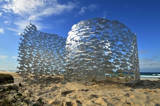 Dazzling School of Fish Sculpture - My Modern Metropolis #art
