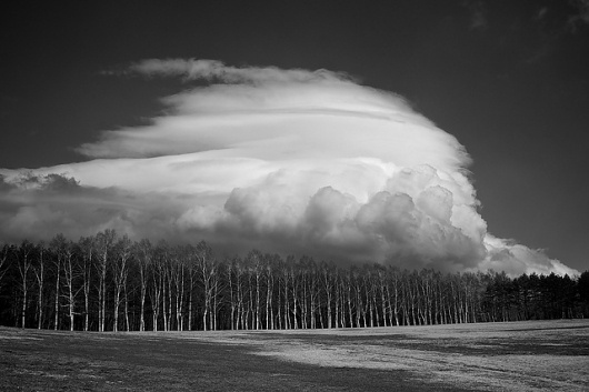 Lenticular Sunday in Iwate [Explored] | Flickr - Photo Sharing! #clouds #white #woods #black #photography #and #forest #trees