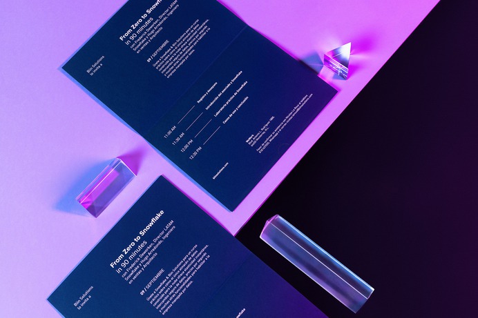 brand conference design editorial foil Invitation lights mexico prisma