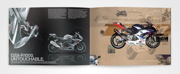 Suzuki - GSX-R #history #old #gsx #typography #design #motorbikes #suzuki #superbikes #brochure #new