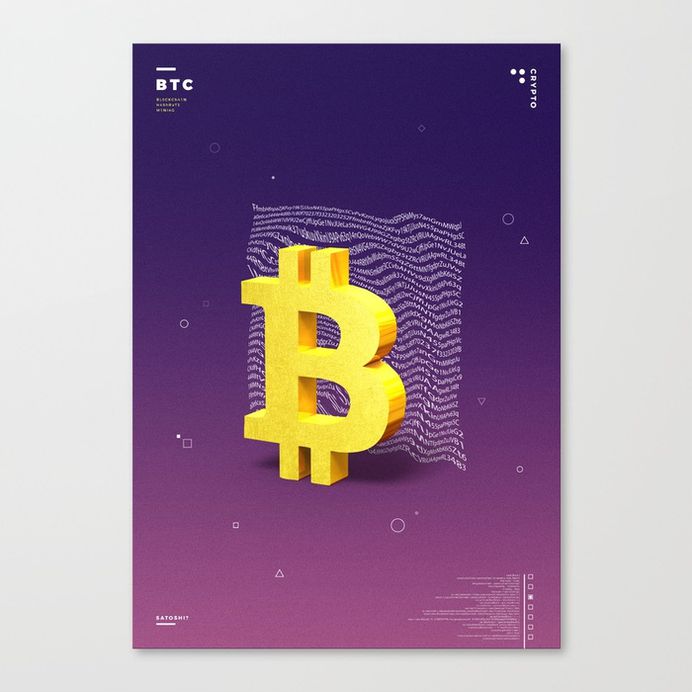 Bitcoin by Lunar Boots on Society6