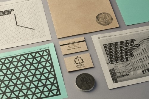 HEVELIUS AWARD, BRANDING COPYRIGHT 2014 www.thecameokid.com #cameokid #branding #hojin kang #logo #geometric #print #business card #graphic