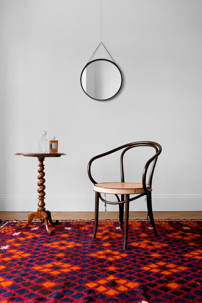 Leather Wrapped Mirror