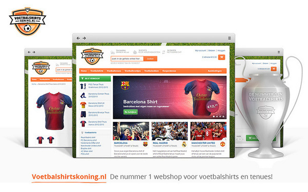 www.voetbalshirtskoning.nl #strategy #webshop #branding #webdesign #online