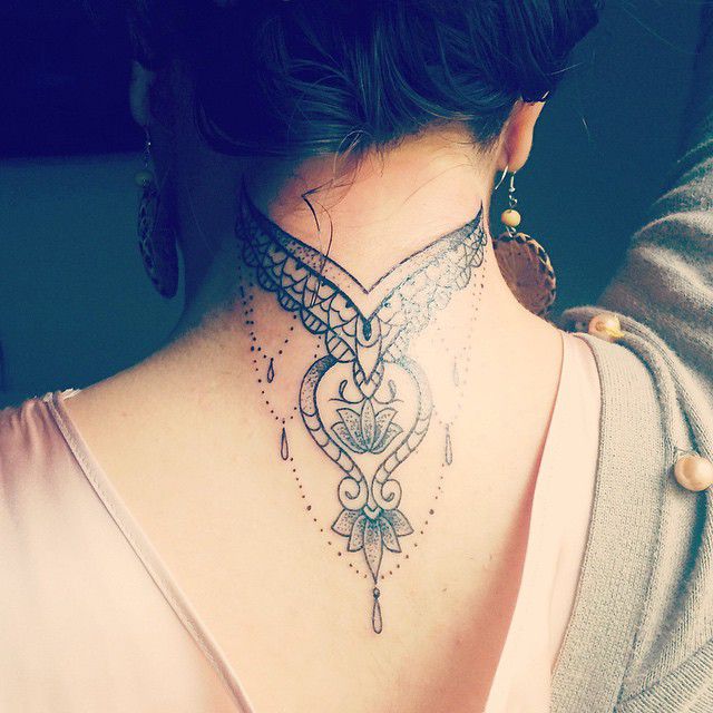 Neck Tattoos for Women