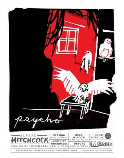 Hitchcock Film Series Posters by Daniel Zender #posters