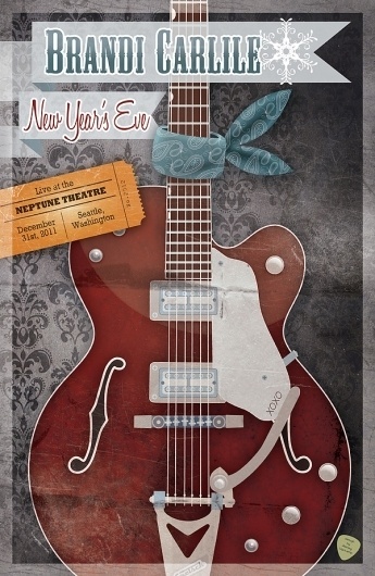 Brandi Carlile New Year's Eve Poster Design #verkamp #brandi #poster #ashley #carlile