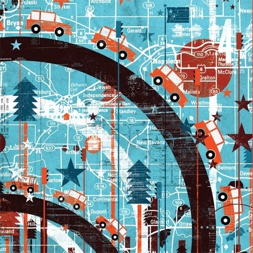 House of Heroes: Suburba 2010, Art Pannels - Illustrations by Andrew Beckman for Boerhaus #beckman #illustration #map #andrew
