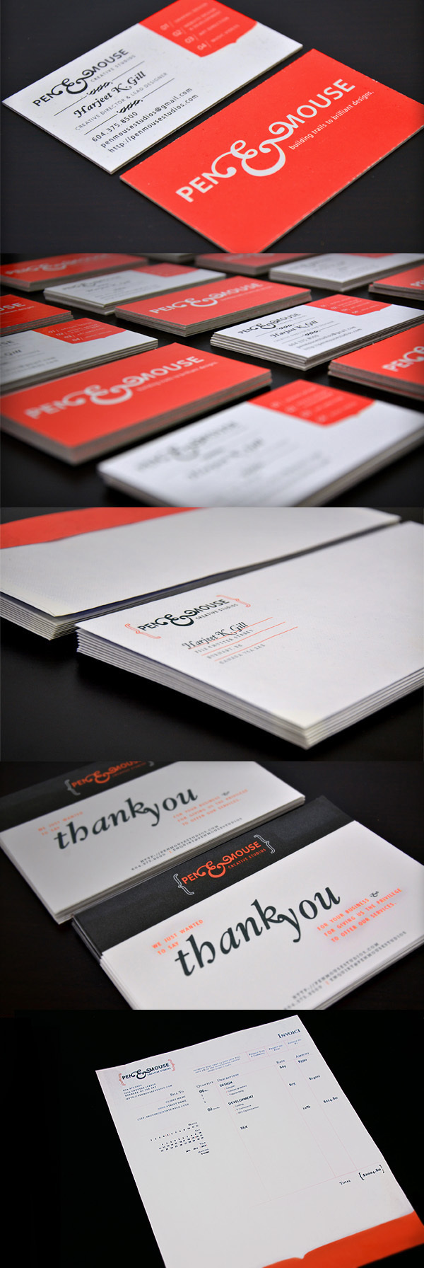 Invoice design idea #192: Pen&Mouse - Personal Branding #envelopes #invoice #business #stationary #branding #you #card #tha...