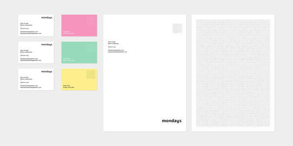 Mondays branding #branding #bar #juice #stationery #logo #typography