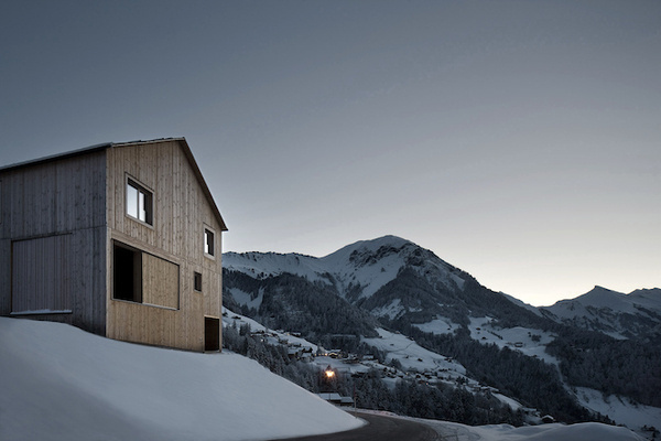 Who Doesn't Want To Have a House With a View? - Haus Fontanella by Bernardo Bader Architects #beautful #snow #landscape #houses #mountains #winter