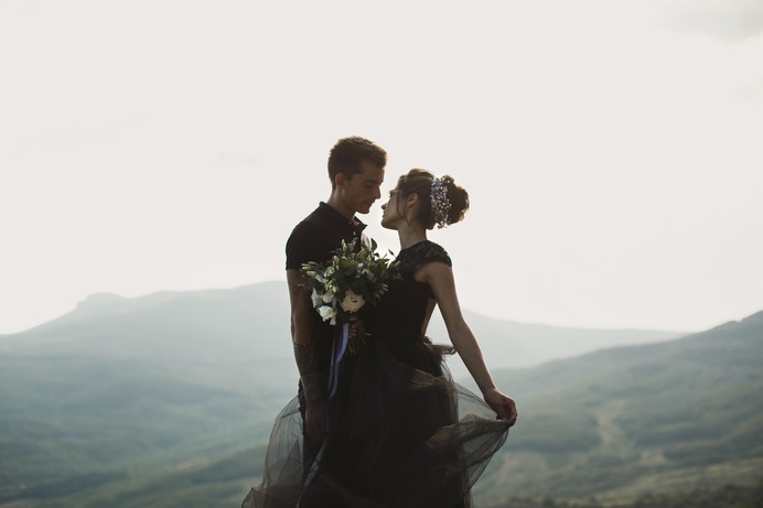 We have here a choice of black wedding dresses, which look stunning in lace and would make even the most daring bride leap for joy.