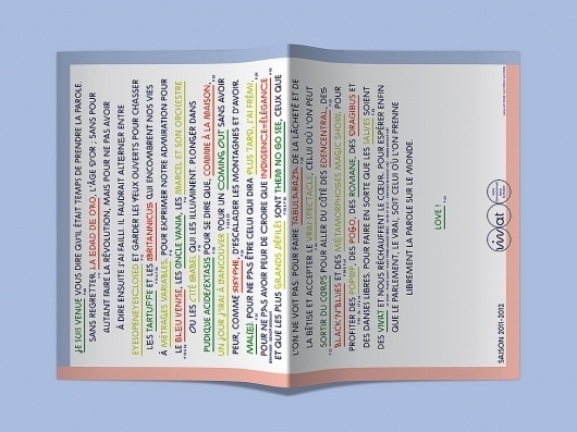 All sizes | VIVAT — SAISON 2011-2012 | Flickr - Photo Sharing! #color #poster #typography